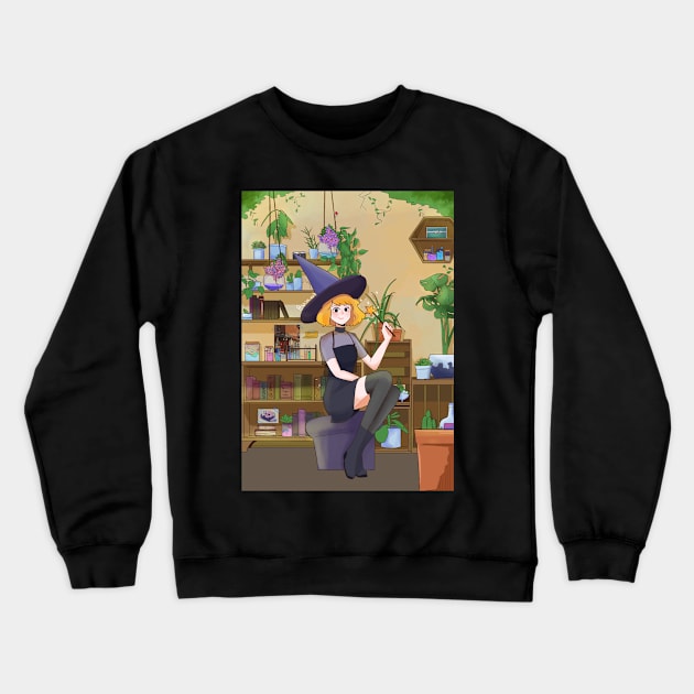 Indoor Garden Crewneck Sweatshirt by Wizn Art